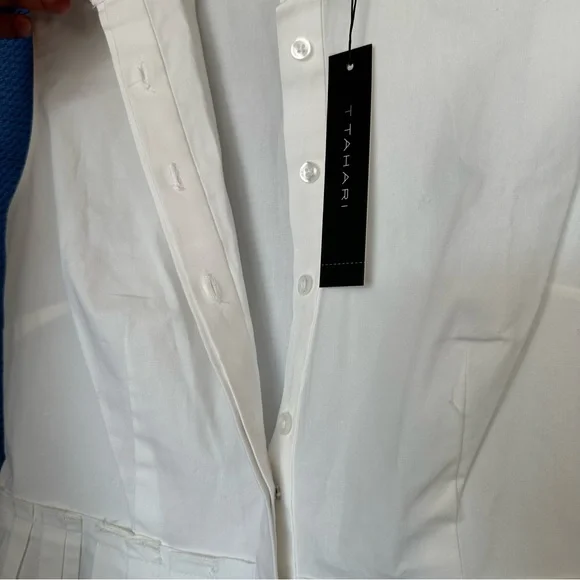 NWT | T TAHARI | White Melitta Dress - Picture 7 of 8